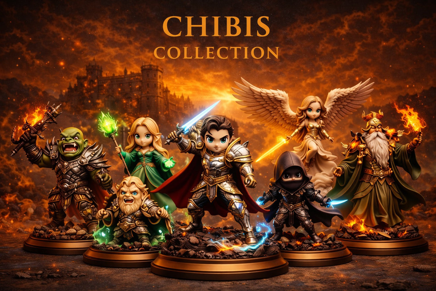 Chibis Collection | Adorable Resin Art with Heroic Charm