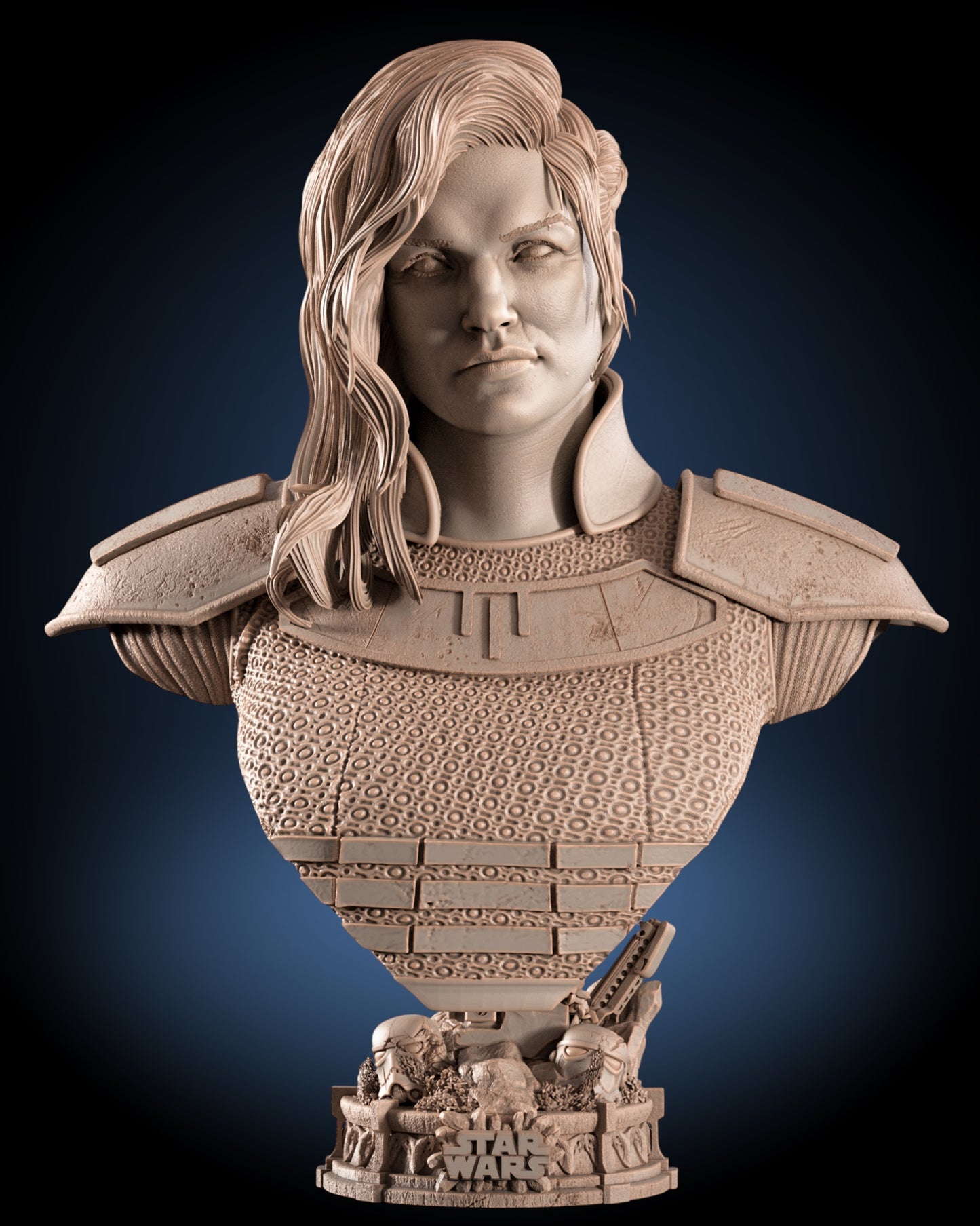 Cara Dune — Rebel Shock Trooper Bust | Obsidian Guild Studio