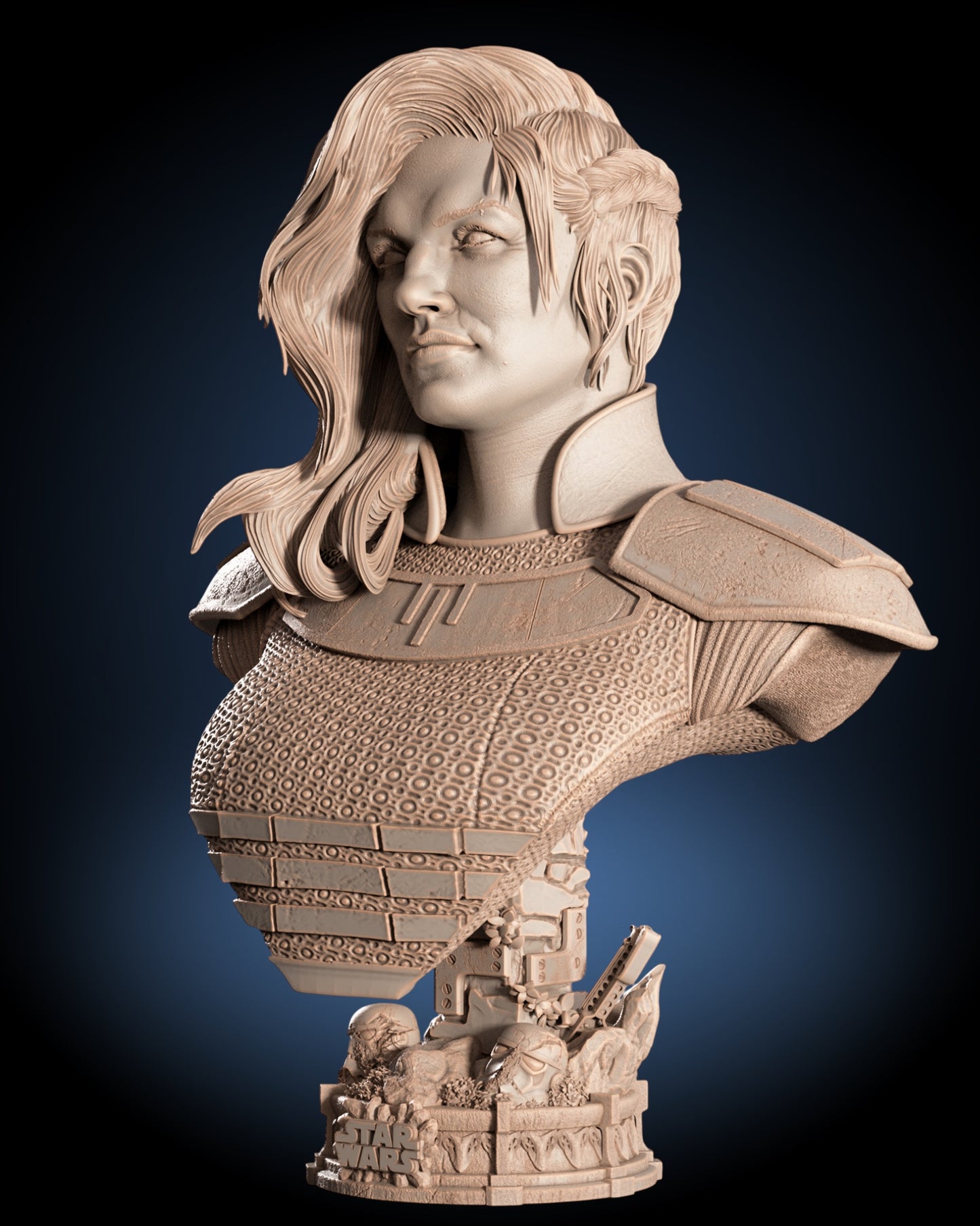 Cara Dune — Rebel Shock Trooper Bust | Obsidian Guild Studio