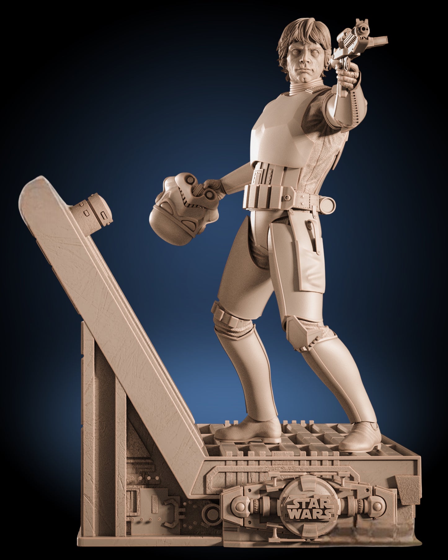 Luke Skywalker — Stormtrooper Disguise Command Pose | Obsidian Guild Studio
