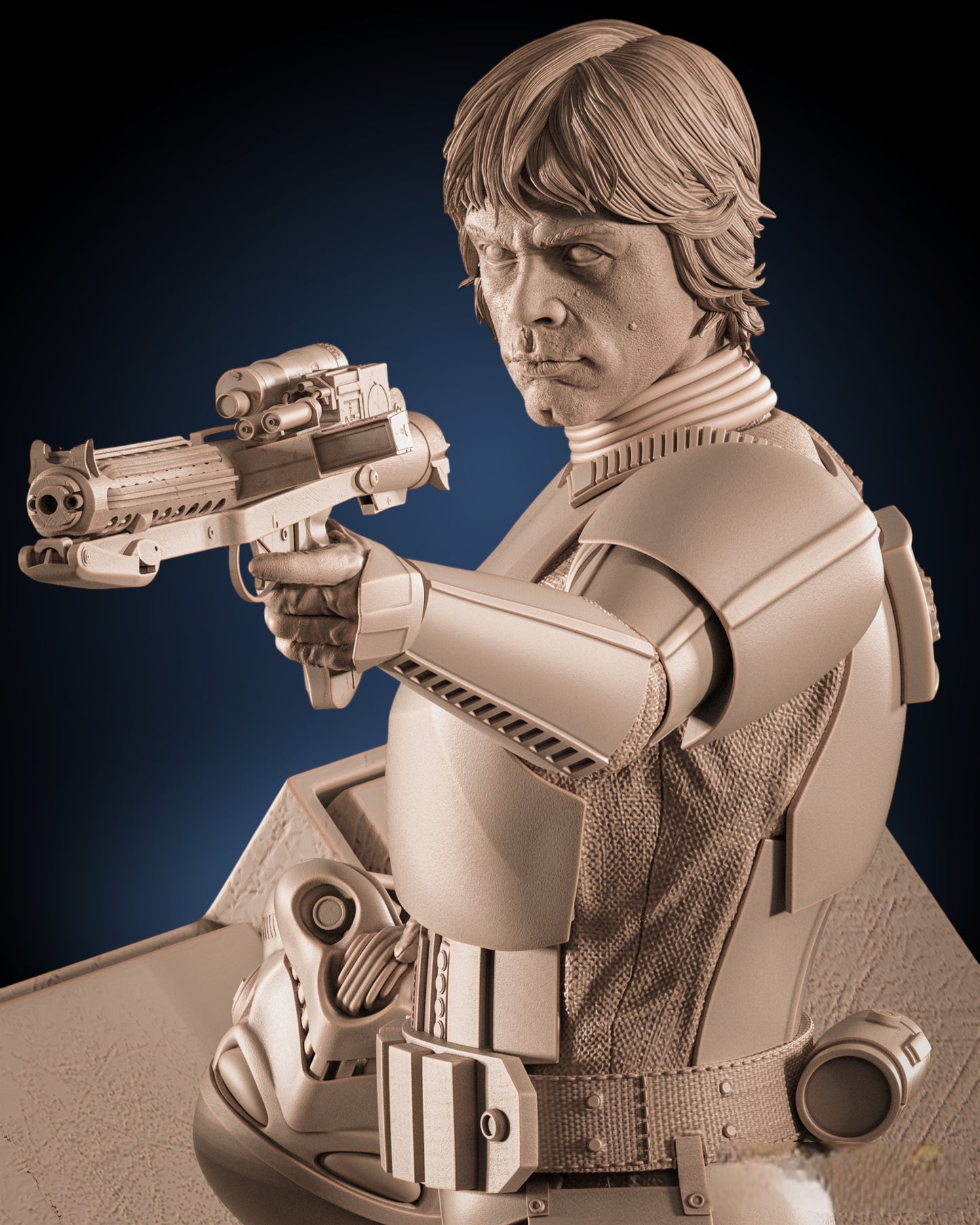 Luke Skywalker — Stormtrooper Disguise Command Pose | Obsidian Guild Studio