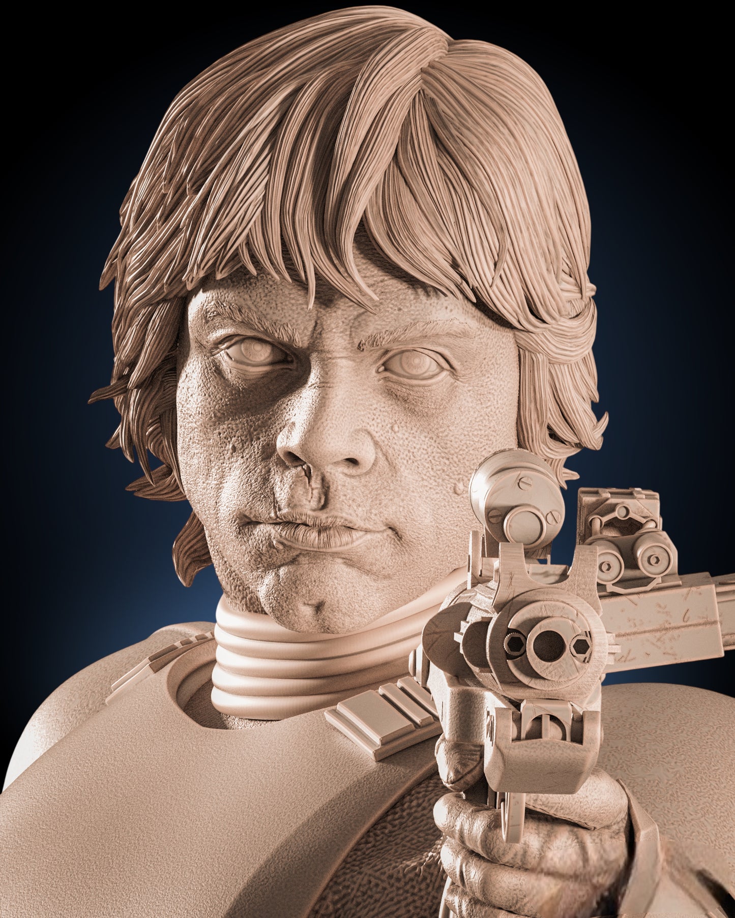 Luke Skywalker — Stormtrooper Disguise Command Pose | Obsidian Guild Studio